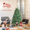 5ft Pre-Lit Snowy Christmas Hinged Tree 11 Flash Modes w/ 250 Multi-Color Lights